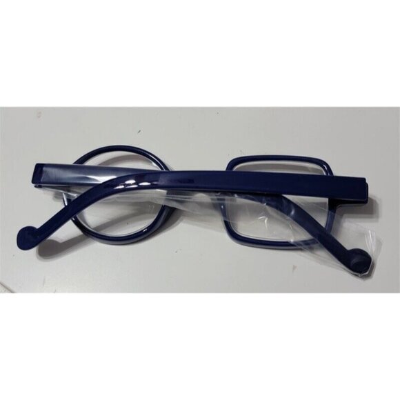 EyeKepper Blue Geometric Square Round 2.0 Blue Light Reading Glasses 113460 - Picture 2 of 2